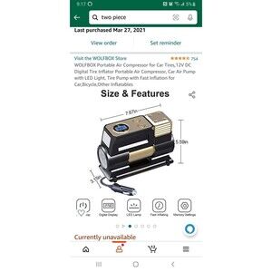 Wolfbox Tire inflator YD-380